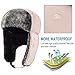 mysuntown Winter Hats for Women Men Trapper Ushanka Hat with Ear Flaps Warm Russian Bomber Hats for Cold Weather Khaki