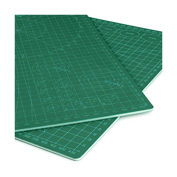 magnetiks Schneidematte 2er Set - DIN A3 und DIN A4 im 2er Set Schneideunterlage - selbstheilend doppelseitig grÃ¼n – Bild 4