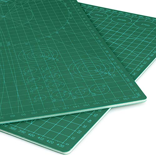 magnetiks Schneidematte 2er Set - DIN A3 und DIN A4 im 2er Set Schneideunterlage - selbstheilend doppelseitig grün – Bild 4
