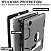 Topsky High Impact Resistant Hybrid Three Layer Armor Defender Full Body Protective Case for iPad 2/iPad 3/iPad 4 Bundle Grey Black