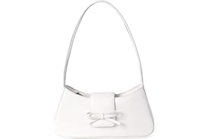 AMSZKE Shoulder Bag for Women, Hobo Handbags Trendy Y2K Purses Patent Leather Clutch Bag Cute Bow Purse