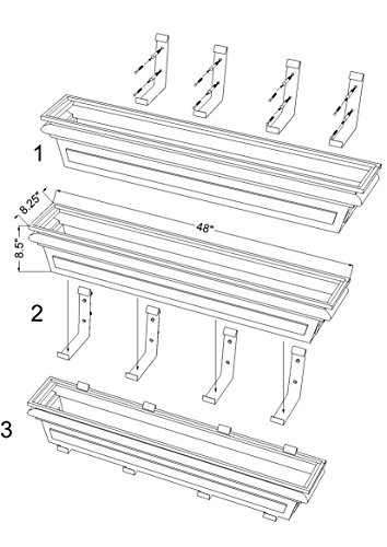 H Potter Williamsburg Window Box 48 Inch Flower Planter Garden Gift Art