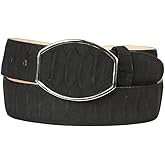 Men's Western Belt Imitation Python Black