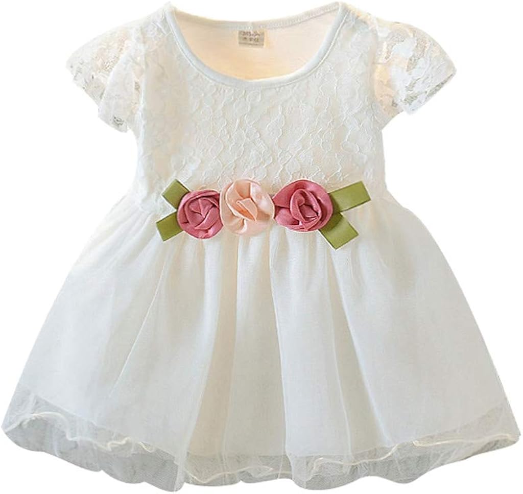 Robe Bebe Fille Ete 6 Mois à 3 Ans Mignon en Dentelle Tutu Robe