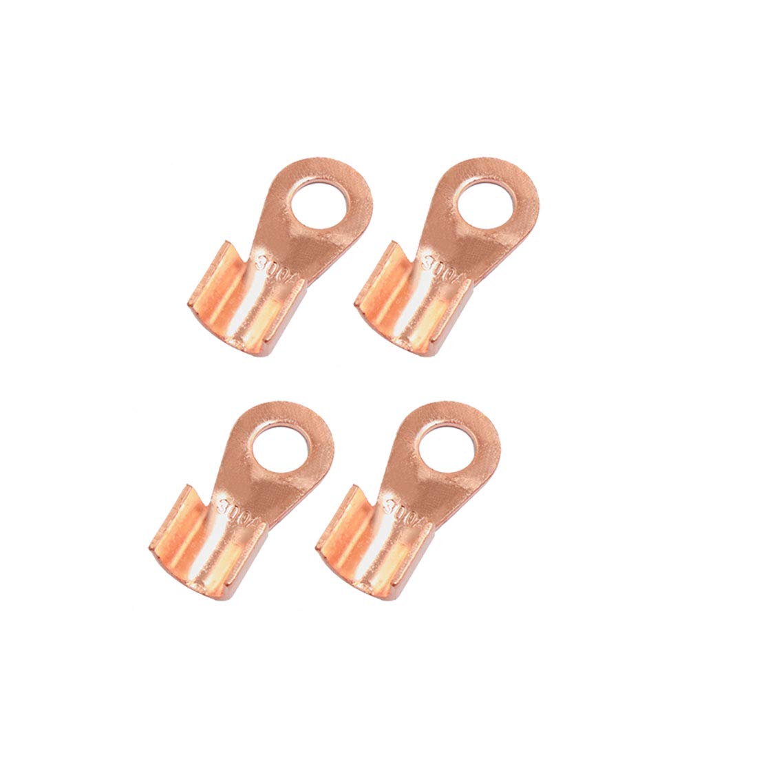 sourcing map 4pcs 300A Copper Ring Terminals Lug Battery Cable Connector