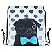 Drawstring Bags Casual Daypacks School Bags Backpack15*11 Inches (Dog-bt)