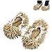 Cleaning Mop Slipper Cover - TOOGOO(R) Microfiber Elastic Cuff Cleaning Mop Slipper Cover Pair Khaki
