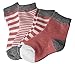 Pro1rise®4 Pairs Heathered Baby Girls Toddler Ankle Striped Basic Socks 0-12 Months