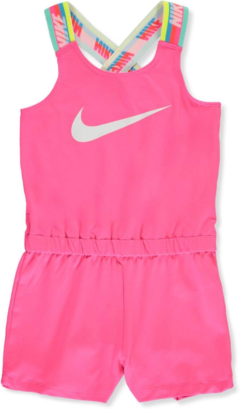 Nike Kids Baby Girl's Rainbow Romper (Toddler) Hyper Pink 3T Toddler Clothing