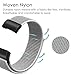Fintie Band for Fitbit Charge 2, Nylon Sport Loop Breathable Nylon Replacement Strap Wrist Bands with Adjustable Closure for Fitbit Charge 2 HR Smart Fitness Tracker, Seashell