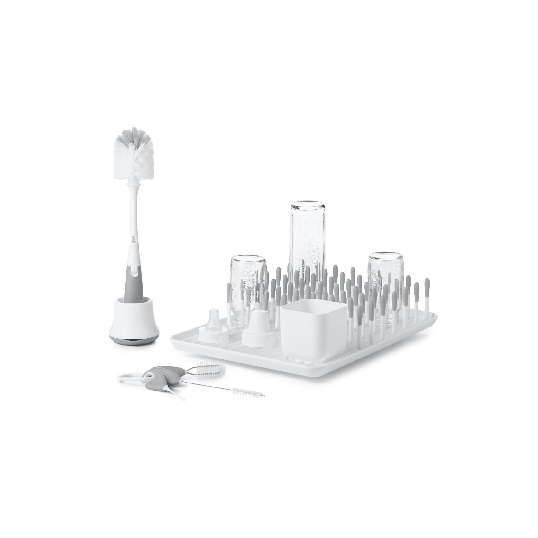 Photo 1 of OXO Tot Bottle & Cup Cleaning Set, Gray