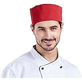 Nanxson 2Pcs Unisex Chef Hats for Men Women Chef Beanie with Breathable Mesh Adjustable Food Cap Kitchen Restaurant