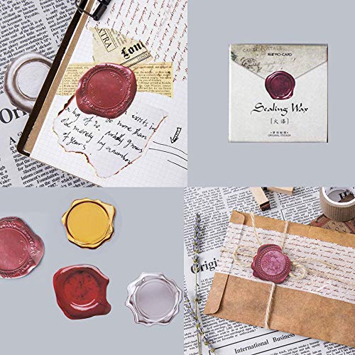 Colorful Self-Adhesive Seal Stickers Wax Shaped Seal DIY Decorative Paper Sticker Labels for Envelope Wedding Party Gift and Bake Packaging