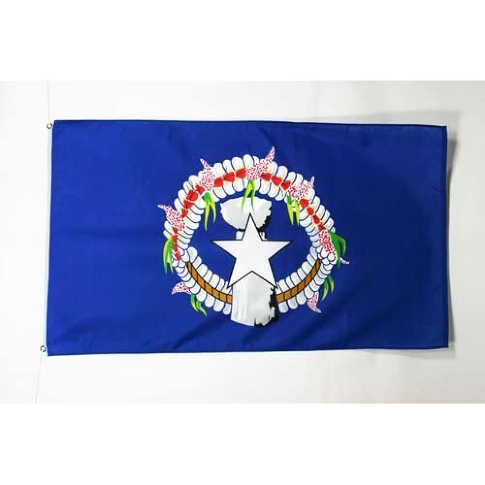 AZ FLAG - Northern Mariana Islands Flag - 2x3 Ft- 100D Polyester Northern Mariana Islander Banner with Two Metal Grommets - Fade Resistant - Vivid Colors - 2' x 3' Feet - 90x60 Cm — image 1