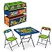 Delta Children Nickelodeon Teenage Mutant Ninja Turtles Playroom Solution Set (Table & Chair Set + Metal Multi-Bin Toy Organizer)