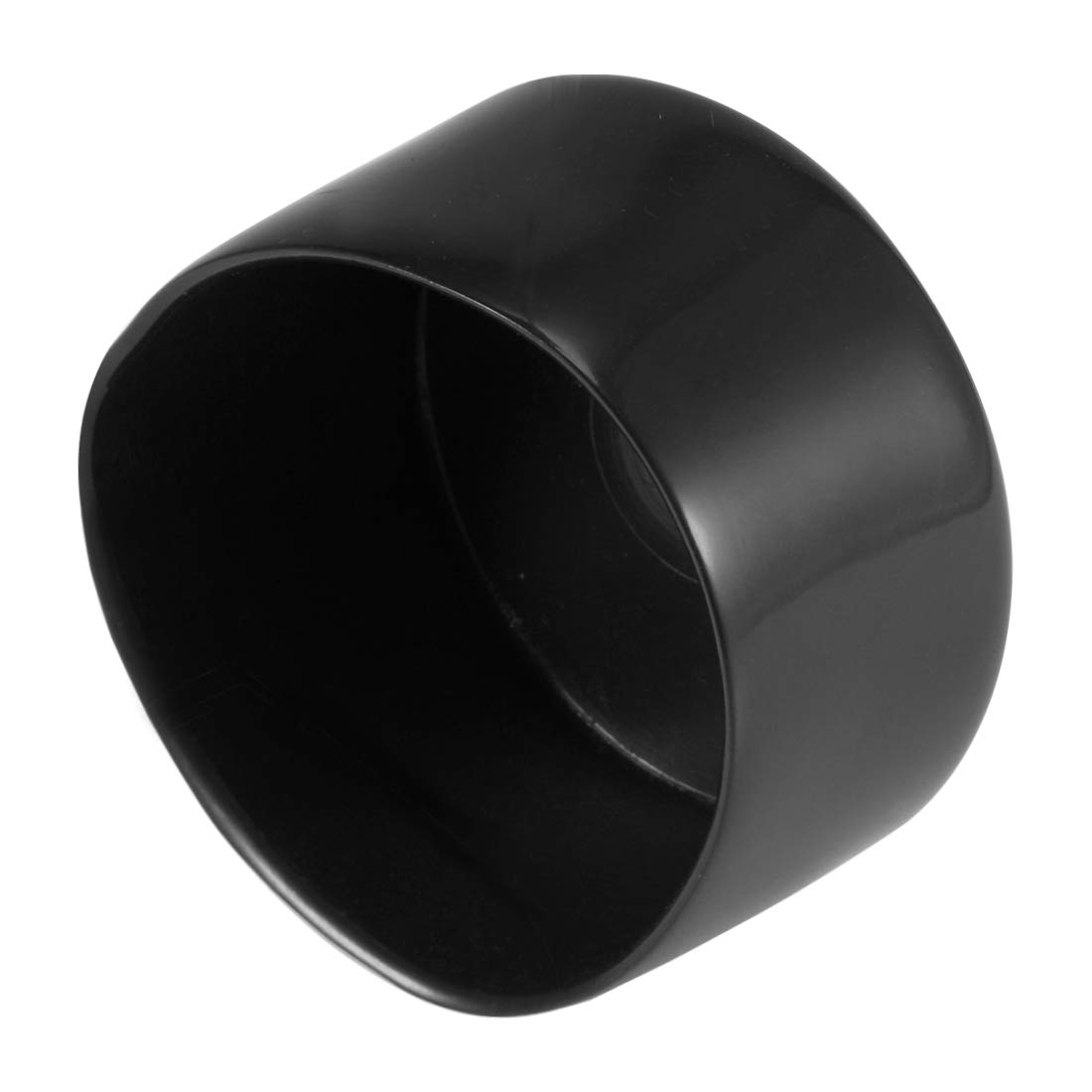 sourcing map 4pcs Rubber End Caps 50mm ID Vinyl Round End Cap Cover Screw Thread Protectors Black