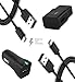Truwire Adaptive Fast Charger Set for Samsung Note 10, Note 10+, Galaxy S10, S10 Plus, S10e, S9, S9 Plus, S8, S8 Plus, Note 9, Google Pixel 3, Quick Wall + Car Charger and 4 feet Type-C Cable, Black
