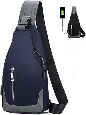 Amazon Dacgua ボディバッグ ショルダーバッグ 斜めがけバック メンズ 収納 大容量 軽量 Usbポート 多機能レジャーバックパック スポーツワンショルダーバッグ 旅行 通勤 通学 Dacgua ボディバッグ ワンショルダー