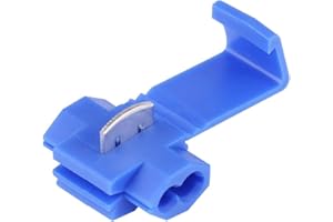REDGOOSE 100PCS Solderless Quick Splice Wire Connectors, 18-14 AWG Scotch Lock Snap Electrical Wire Connector(Blue)