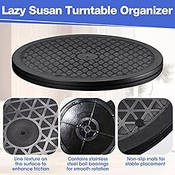 Gerrii 6 Pcs 10 Inch Lazy Susan Turntables Plastic