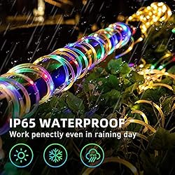 LIGHTNUM Battery Rope Lights 40Ft 120 LED Rope