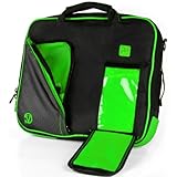 VanGoddy Pindar Sling - BLACK LIME FOREST GREEN Pro Deluxe Shoulder Messenger Carrying Bag for Lenovo Yoga 2 11' inch Windows Laptop