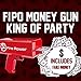 FI-PO Money Gun Christmas Cash Party - Make It Rain Fake Cash Gun Launch Gun Toy Gift Funny Party Game Fake Money