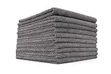 The Rag Company (10-Pack) 16 in. x 16 in. Professional EDGELESS 365 GSM Premium 70/30 Blend Metal POLISHING & Detailing Microfiber Towels The Miner