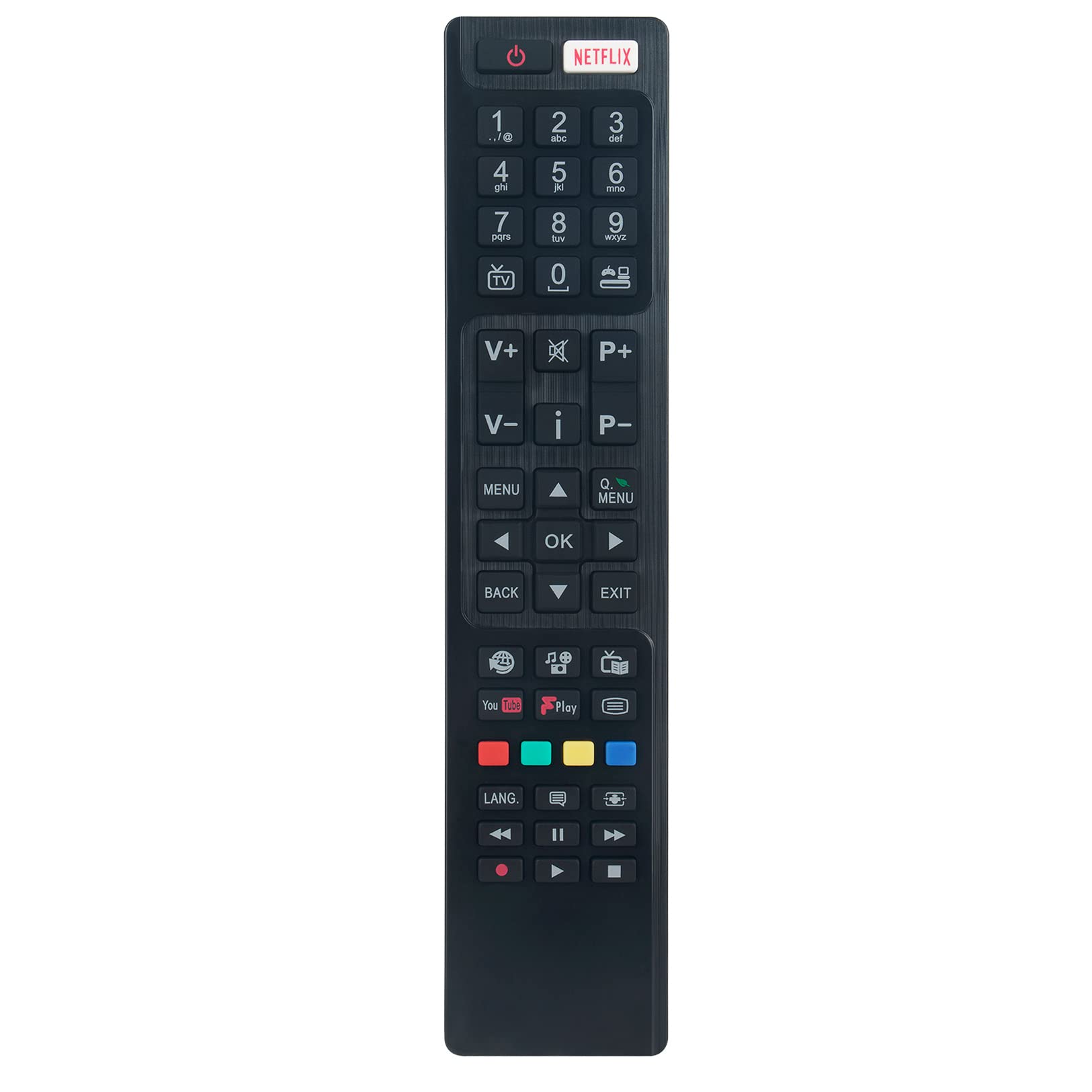 VINABTY RC4848F Replacement Remote Control Fit for Hitachi TV 55HK6T74UA 43HB6T72U 55HB6T72U 55HK6T74U A50HB6T72U 32FMD290B-P 24LED4000 LUX0148006/01