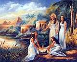 Wall Decor Moses On The Nile Spiritual and Religious Bible Art Print Poster (16x20)