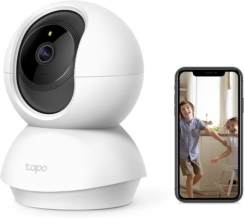 TP-Link C210 WLAN IP Kamera Überwachungskamera (Linsenschwenkung und Neigung, 3MP-Auflösung, 2-Wege-Audio, Nachtsicht zu 9m, bis zu 256 GB lokaler Speicher) Weiß/Schwarz, 1 Stück (1er Pack)
