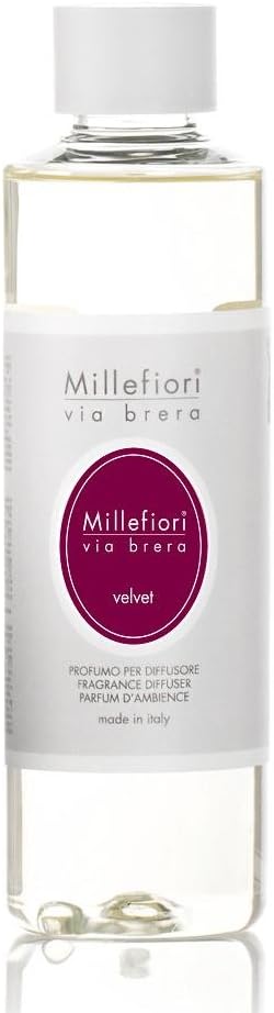 Millefiori Via Brera Velvet Diffuser Filling, Pink, 4.8x4.8x14 cm