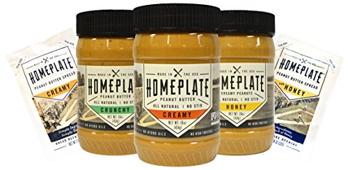 HomePlate Peanut Butter, Creamy, All Natural, No Stir, Non-GMO, 16 oz. Jar