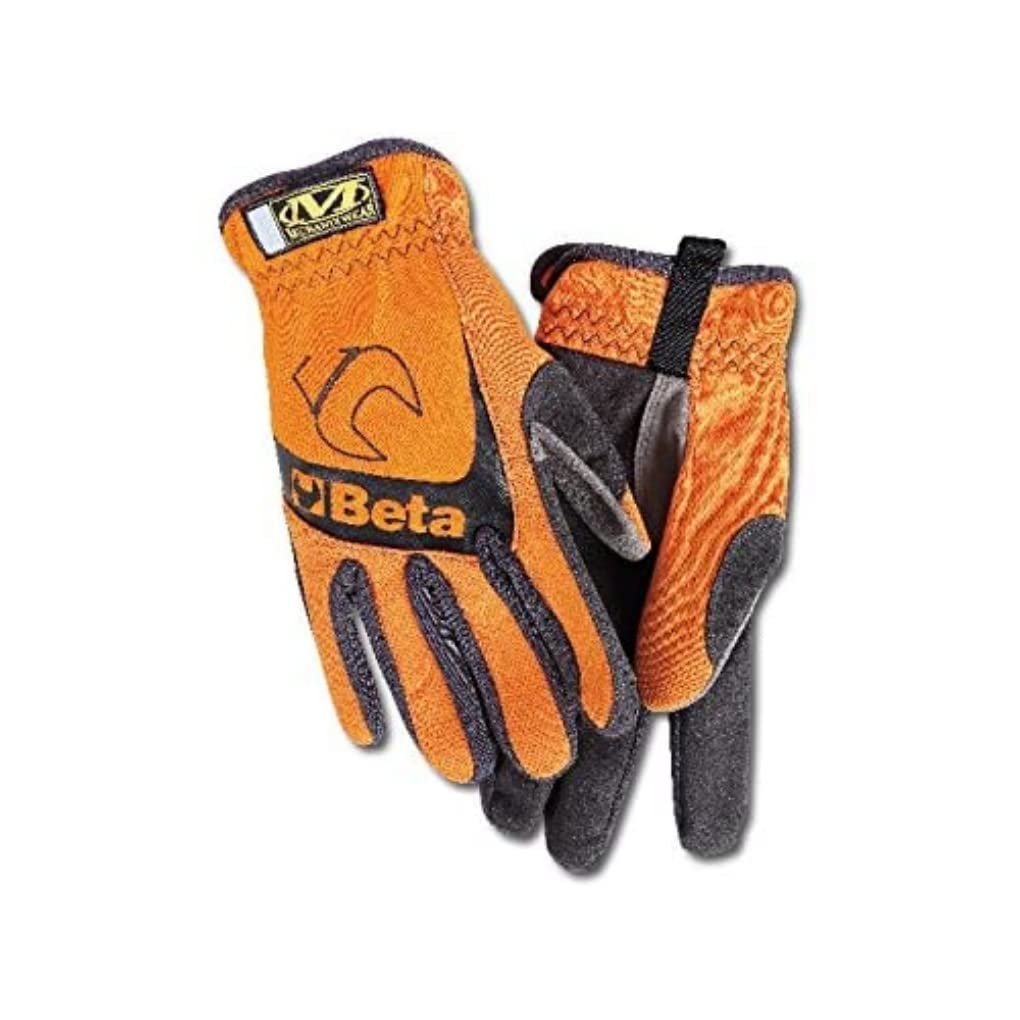 Beta 95740203 Model 9574 O-L Work Gloves, Orange/Black, Large