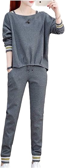 Amazon アンリ ボートネック ルームウェア 上下セット ジャージ 7分袖 セットアップ 部屋着 可愛い スウェット レディース パジャマ ルームウェアセット 通販