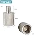 Neewer Nickel Brass Durable Solid 2 Pieces 3/8-inch Male to 5/8-inch Female Screw Thread Adapter for Microphone Mounts and Stands (Silver)