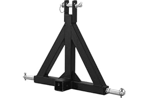 3 Point Hitch Receiver, 2" Receiver for Category 1, 3 Pt Tractor Quick Hitch Drawbar Adapter for Kubota, BX, LM25H, WLM Tract