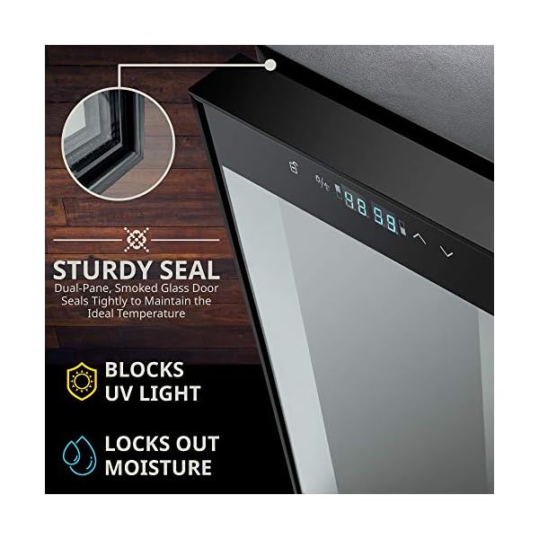 Ivation-33-Bottle-Dual-Zone-Wine-Cooler-Refrigerator-wLock-Large-Freestanding-Wine-Cellar-For-Red-White-Champagne-Sparkling-Wine-41f-64f-Digital-Temperature-Control-Fridge-Glass-Door-Black