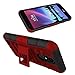 LG Fortune Case, LG Phoenix 3 Case, LG Risio 2 Case, Venoro Heavy Duty Armor Holster Defender Full Body Protective Hybrid Case Cover with Kickstand and Belt Swivel Clip for LG K4 2017 (Red/Black)
