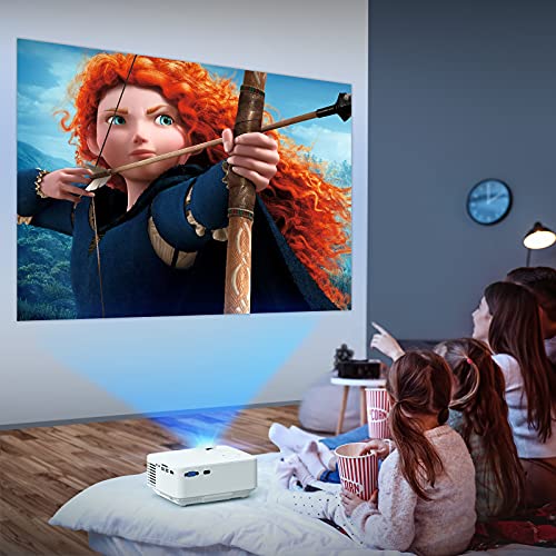 Projector, HOMPOW Mini Projector with screen, Portable Video Projector with 6500 Lux, 1080P Supported, 240" Display, Built-in Dual Speakers, Compatible with TV Stick, HDMI, VGA, USB, Laptop, PS4 - Image 8