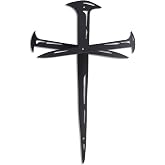 KOYILTD Metal Jesus Cross Wall Art Decor Religious Wall Baptism Decor Minimalist Decorations for Home Office Biblical Jesus Cross Wall Art Decoration Gift for Christian (Classic, Large)