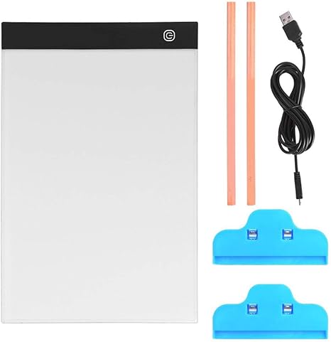 Amazon Com Heepdd Led Light Box A4 3 Level Dimming Tracing Board With Usb Power Cable Pencils Clips For Kids Artists Drawing Sketching Animation amazon com
