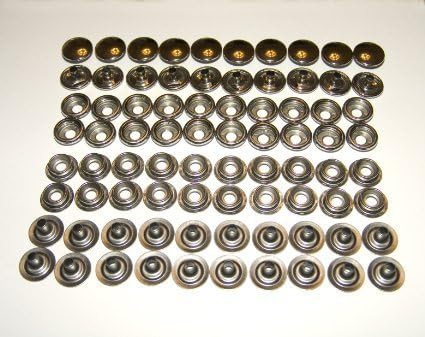80 Piece Stainless Steel Fastener Snap Set, 20 Each: Cap, Socket, Stud and Eyelet, Marine Grade Pro Grade by Harvard Marine
