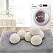Wool Dryer Balls by MarvelousRule, 6 Pack XL Organic Wool, Non-Toxic, Reusable, X-tra Large. Reduces Drying Time and Chemical Free. Natural Fabric Softener(6PC White） …