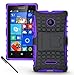 Microsoft Nokia Lumia 435 Case - Tough Rugged Dual Layer Protective Case with Kickstand for Microsoft Nokia Lumia 435 - Purple