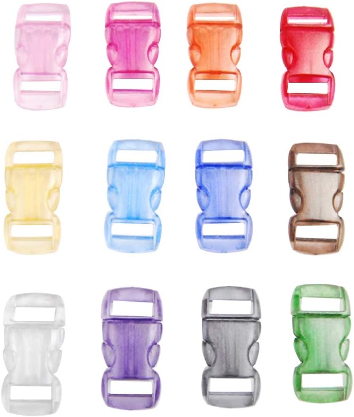 HEALLILY 50pcs Plastic Side Release Buckles Adjustable Quick Release