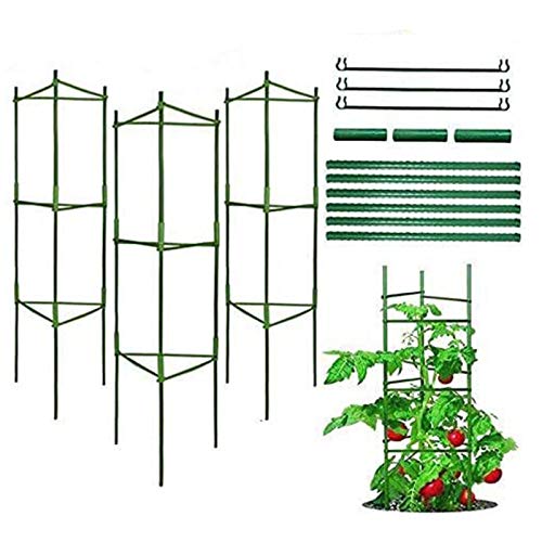 Plant Support, Sturdy Plant Support Poles, Tomato Plant Cage, Climbing Vegtables, Flowers, Fruit Grow Cage (Three Groups)