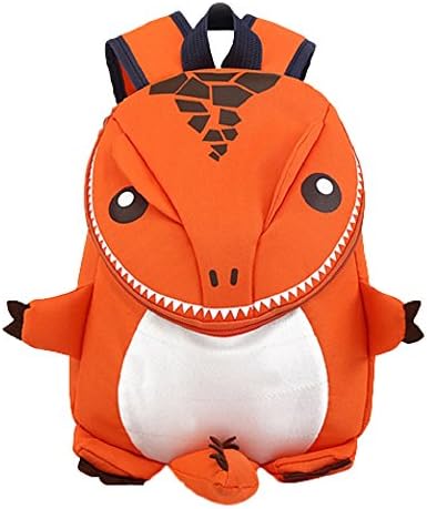 Shuange Toddler Kids Backpack/Kindergarten School Book Bags [ boys/girls ] Cute Dinosaur (Orange)