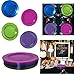 40 6 Inch Round Neon Colored Party Plates. Bright Colored Dessert Party Plates Come in Assorted Neon Colors, Pink, Purple, Green, and, Blue. Disposable Plastic Party Favor Plates.