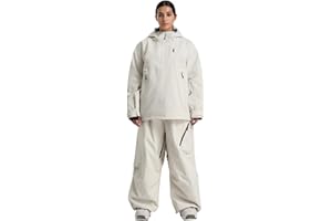 GSOU SNOW Women's Ski Jacket and Pants Set Baggy Snowboard Jacket Snow Suit Waterproof Windproof Hooded Coat